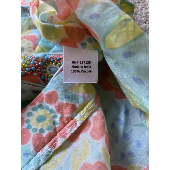 Floral Midi Dress with Button Detail - Picture 5 of 8